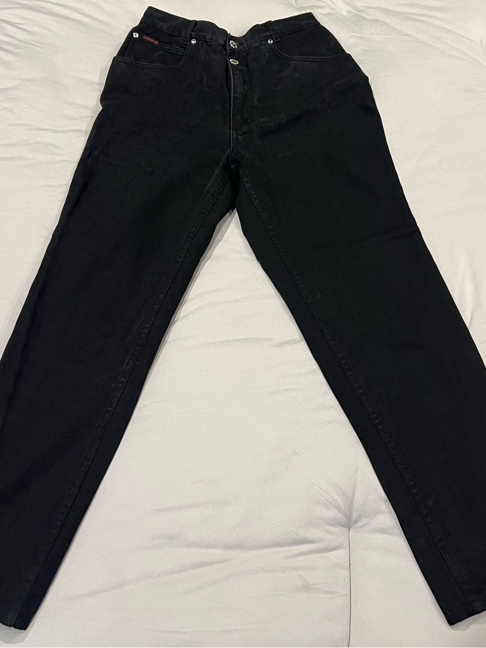VTG Lawman Black Jeans Slim Fit‎ High Rise Tapered Western Jeans 11 Bareback